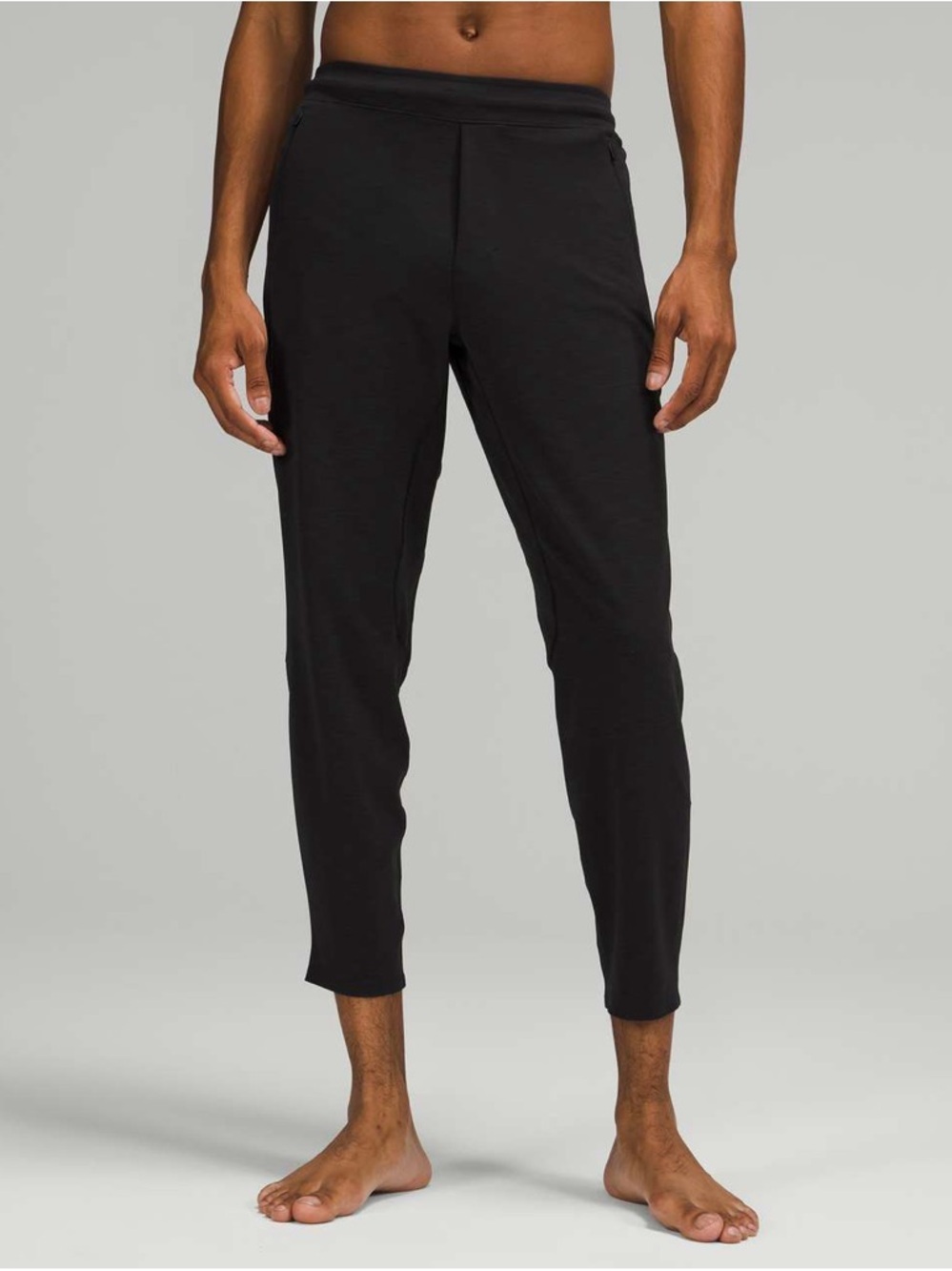 Lululemon Mens Balancer Pant 27" Everlux in Heathered Black, Size XL